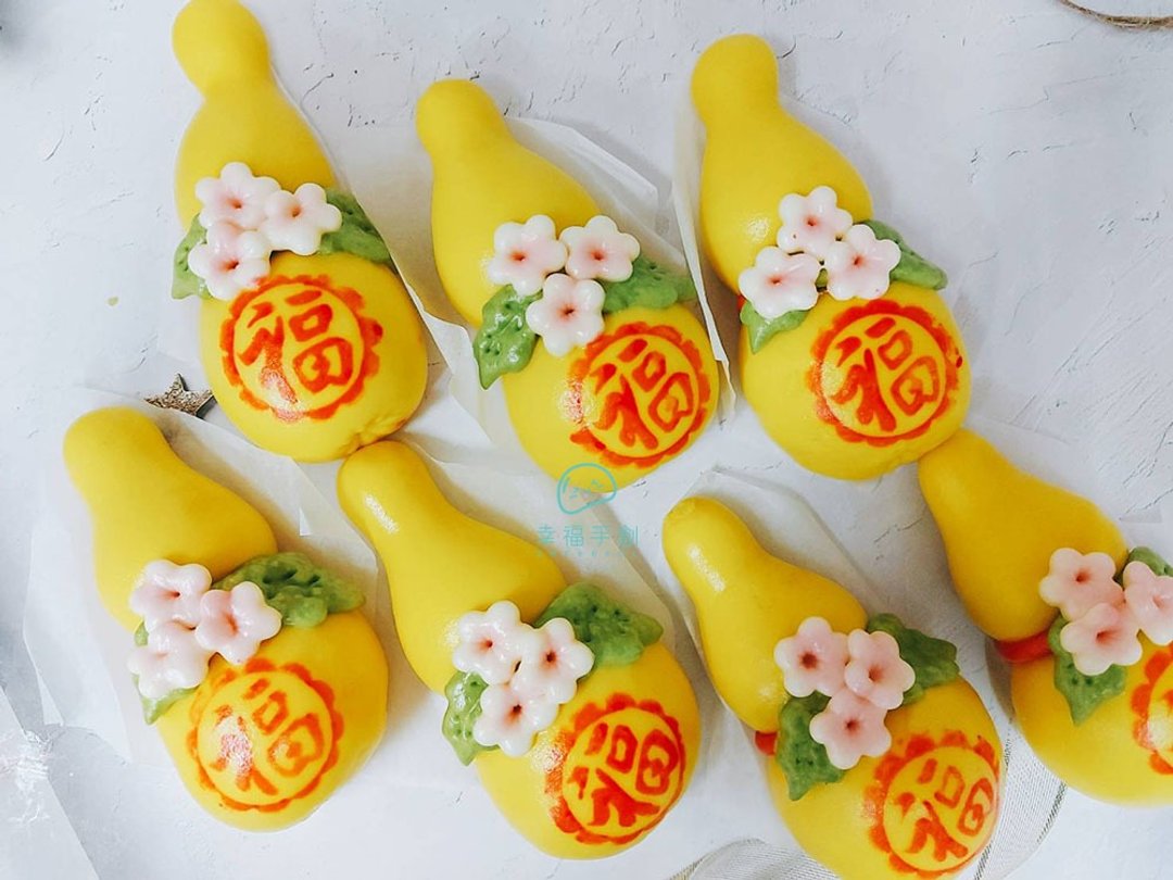 Cheerful幸福手创 拜拜馒头 葫芦福禄 中式蛋糕馒头 神明 祝寿6入 - 面包/吐司 - 新鲜食材 