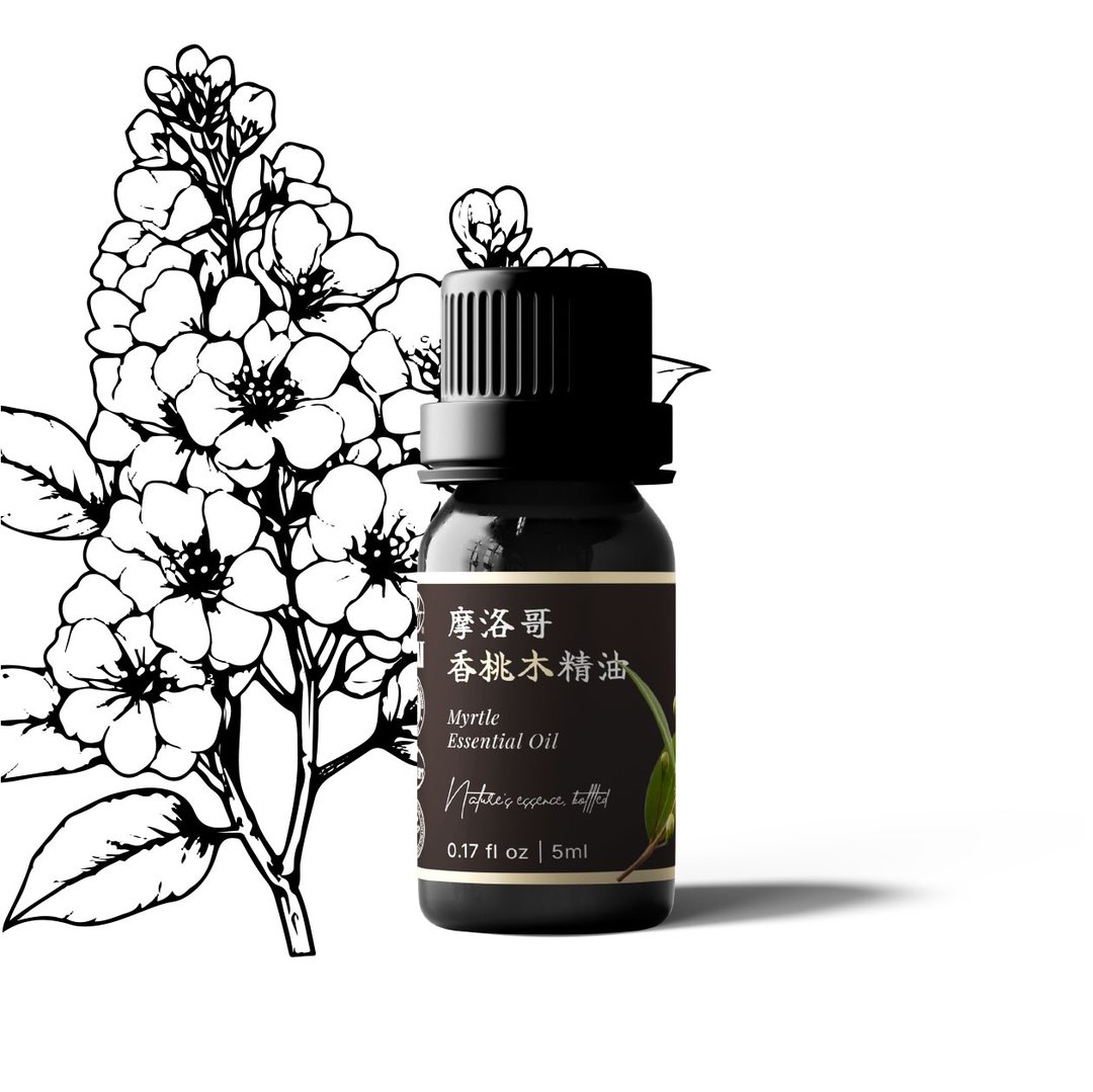 【卡佛香】摩洛哥香桃木精油 - 香薰/精油/线香 - 玻璃 黑色