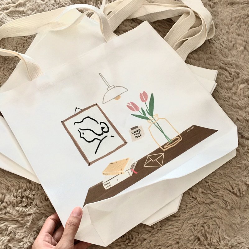 Tote Bag: Flower in my room - 其他 - 其他材质 粉红色