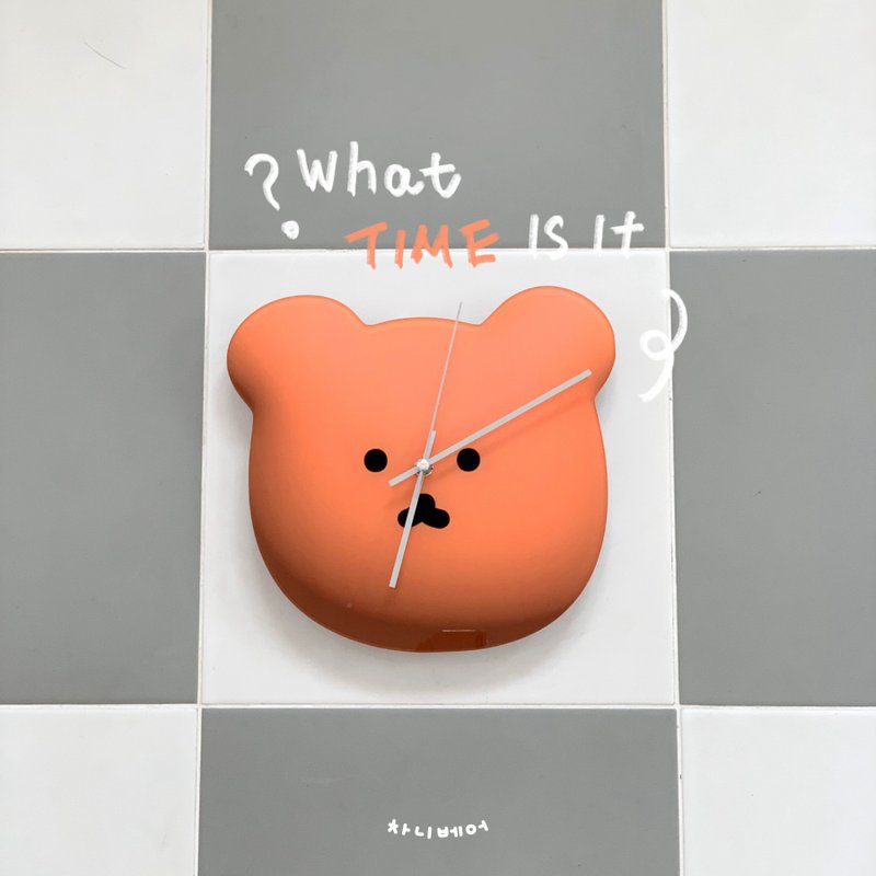 Chanibear 挂钟（静音） - 时钟/闹钟 - 塑料 咖啡色