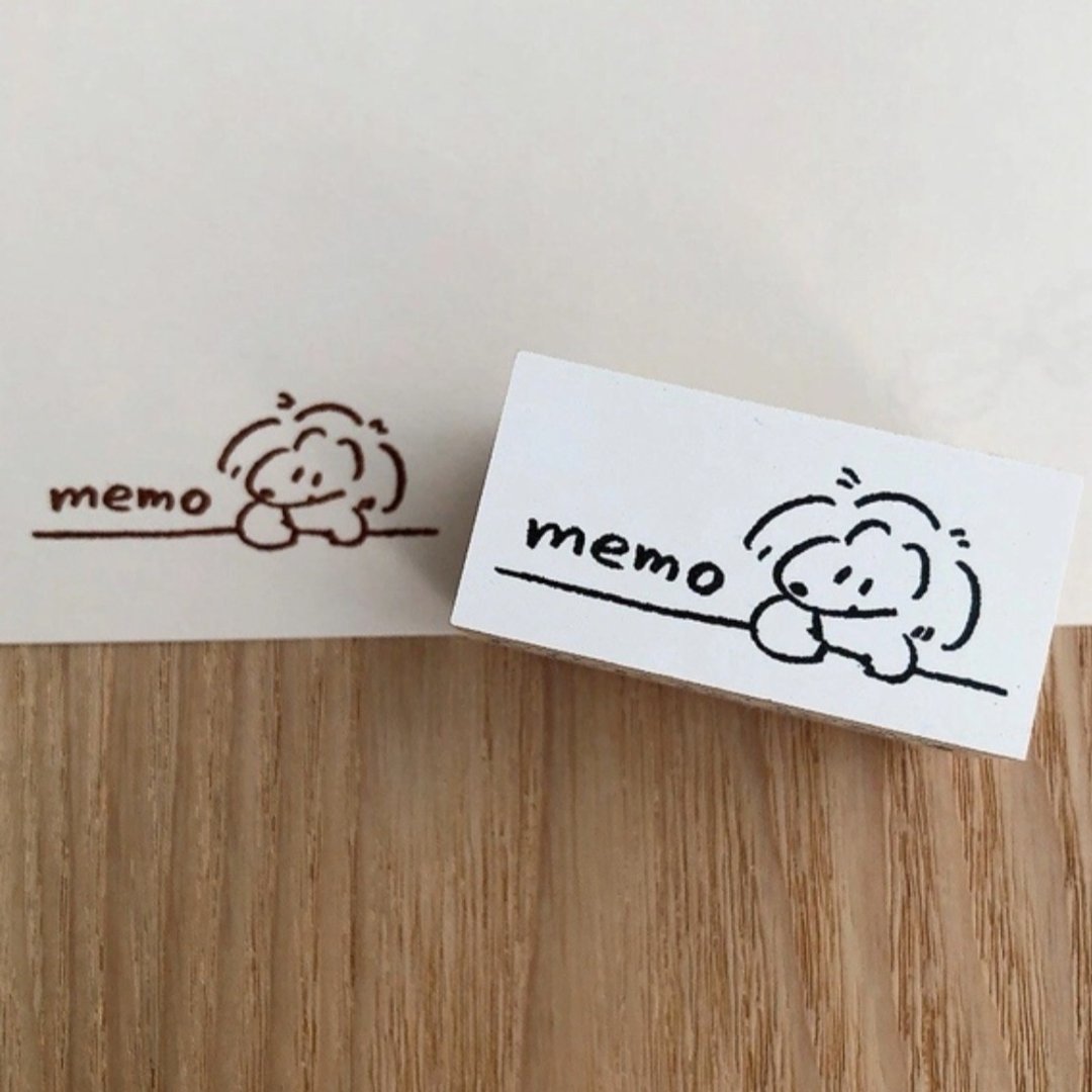 印章 memo 腊肠犬 20×40 手帐装饰・手帐排版・信件・包装 - 印章/印台 - 木头 