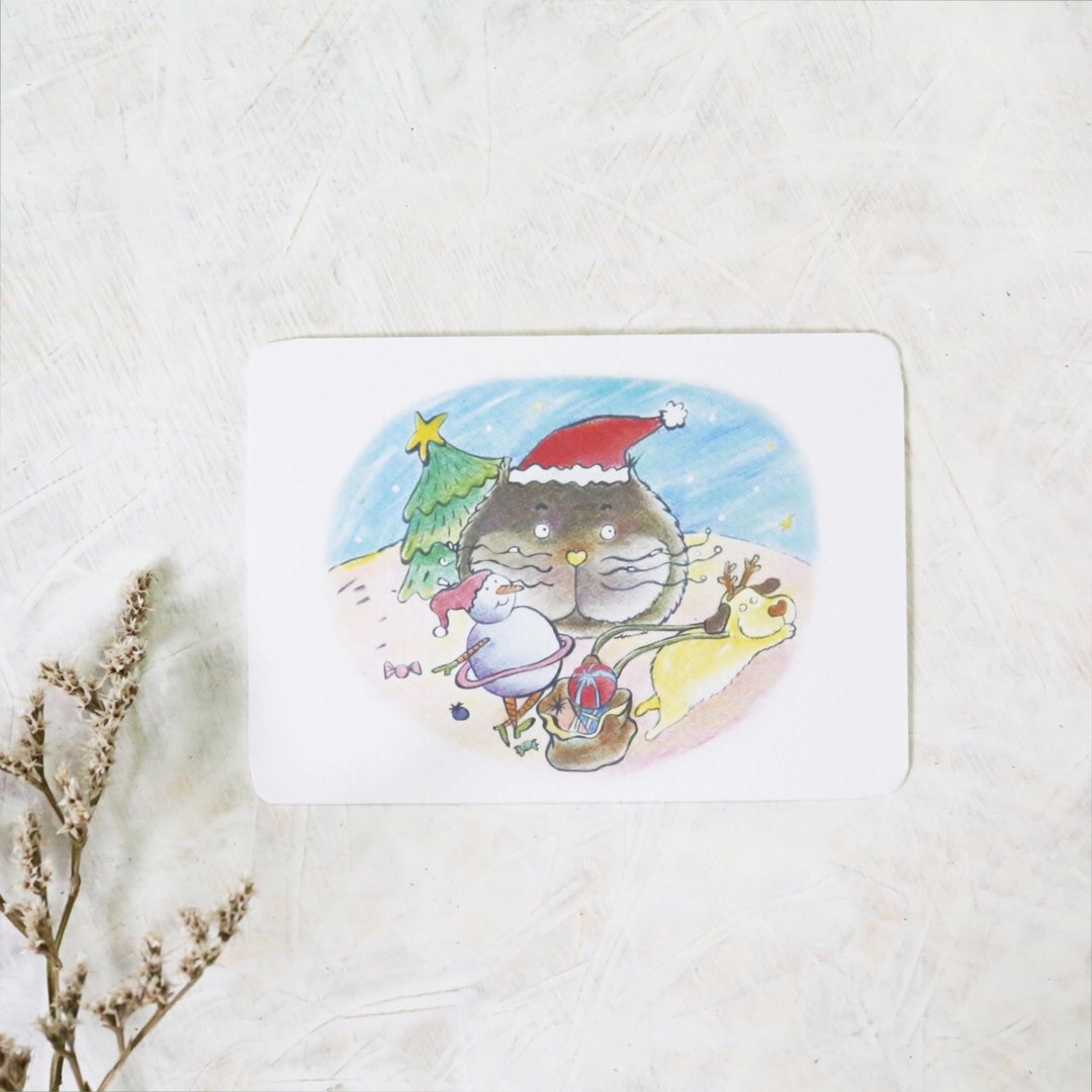 吉普星球圣诞派对 圣诞卡片/明信片 附信封 - 卡片/明信片 - 纸 多色