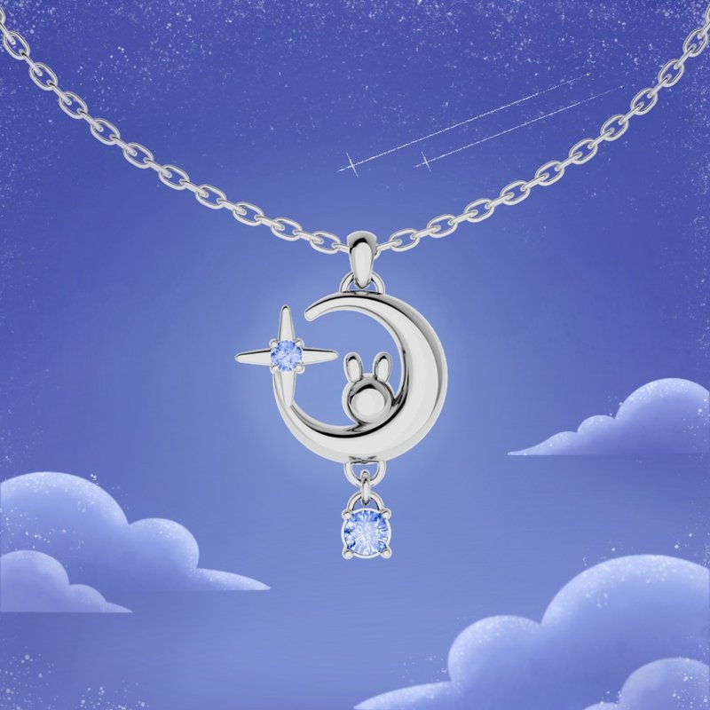 梦月 月漫心愿 项链 | Moonlit Desire Necklace | Lumichu jewel - 项链 - 不锈钢 银色