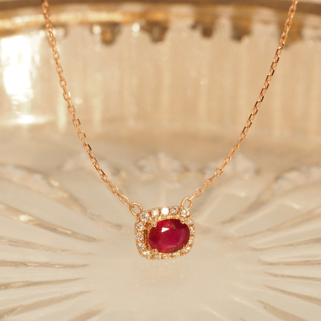 18K金鸽血红宝石糖果项链18K Gold Mega Pigeon Blood Ruby Gem C - 项链 - 贵金属 