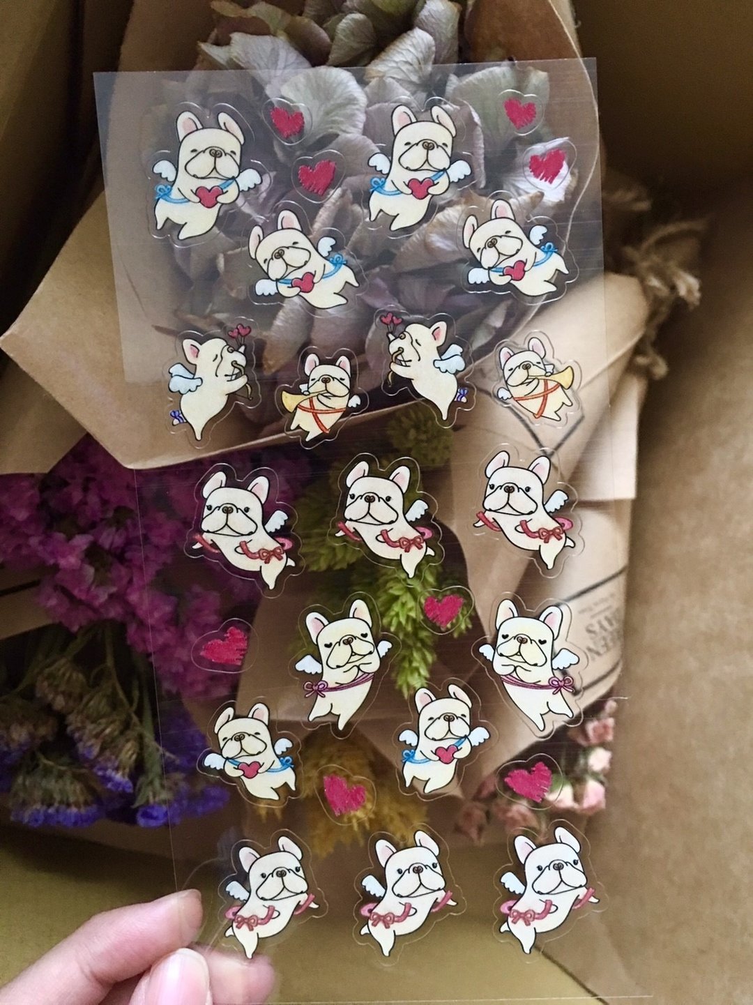 透明贴纸-法斗小天使 - 贴纸 - 防水材质 透明