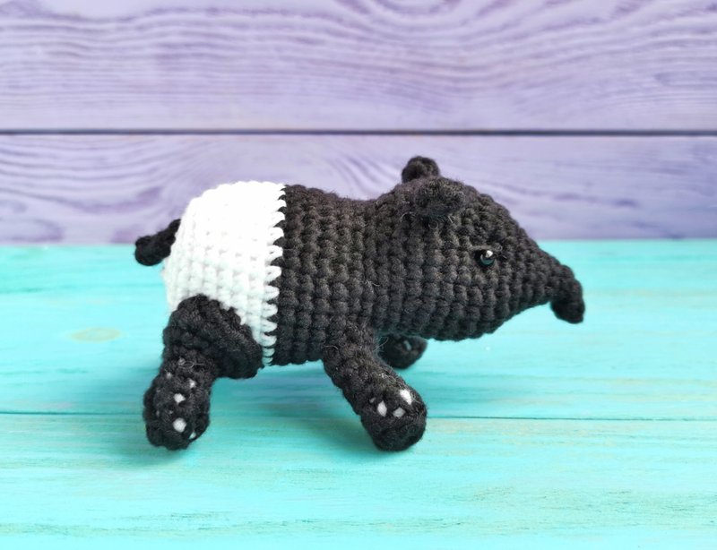 Tapir, car accessories, bag keychain, tapit toy - 钥匙链/钥匙包 - 其他材质 白色