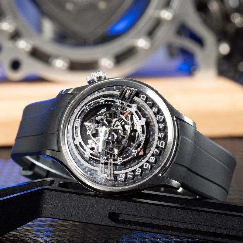 OBLVLO 欧弗洛  JM转子二代系列 - 碳纤黑 - 男表/中性表 - 不锈钢 黑色