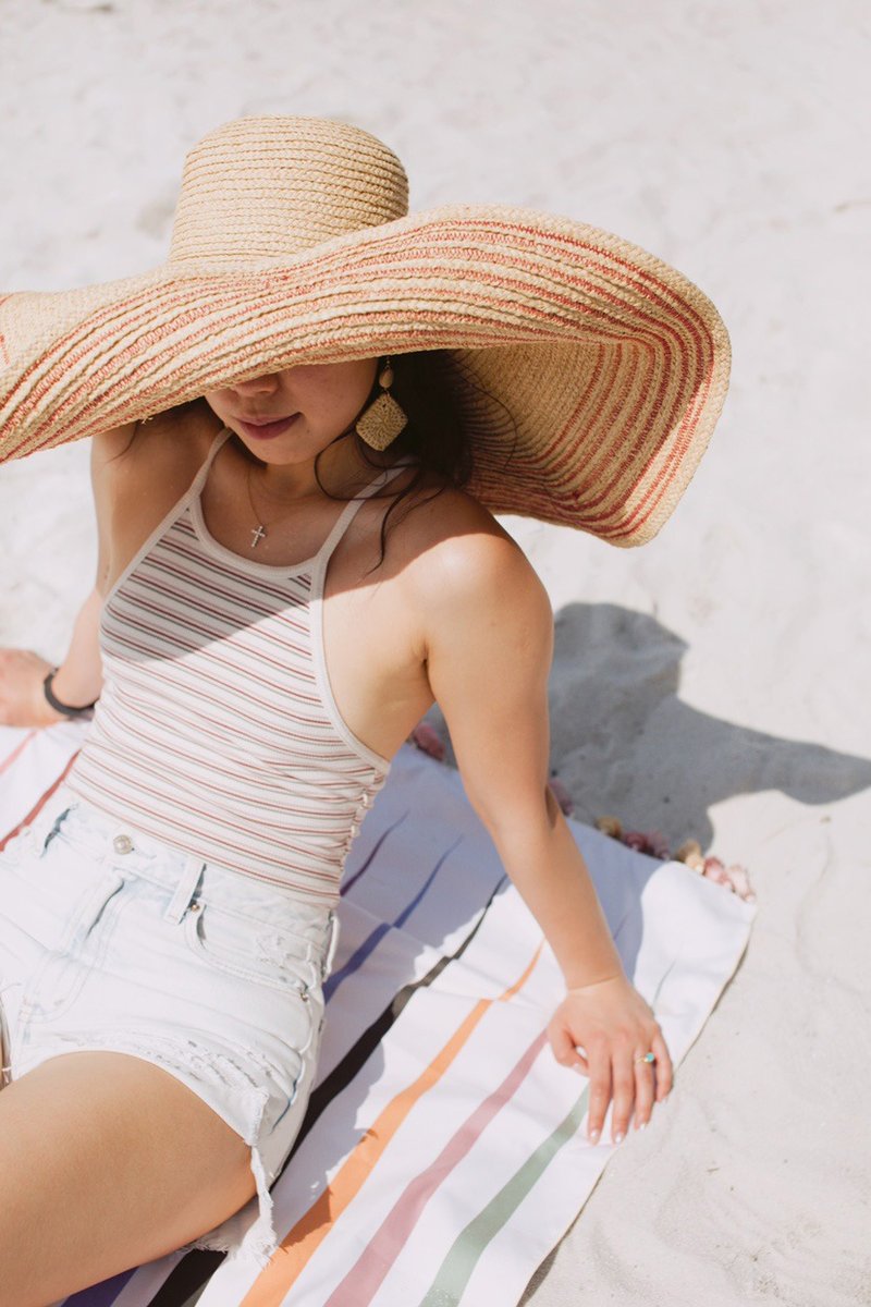 LittleDayz Boutique流苏沙滩巾 - 运动/健身用品 - 聚酯纤维 橘色