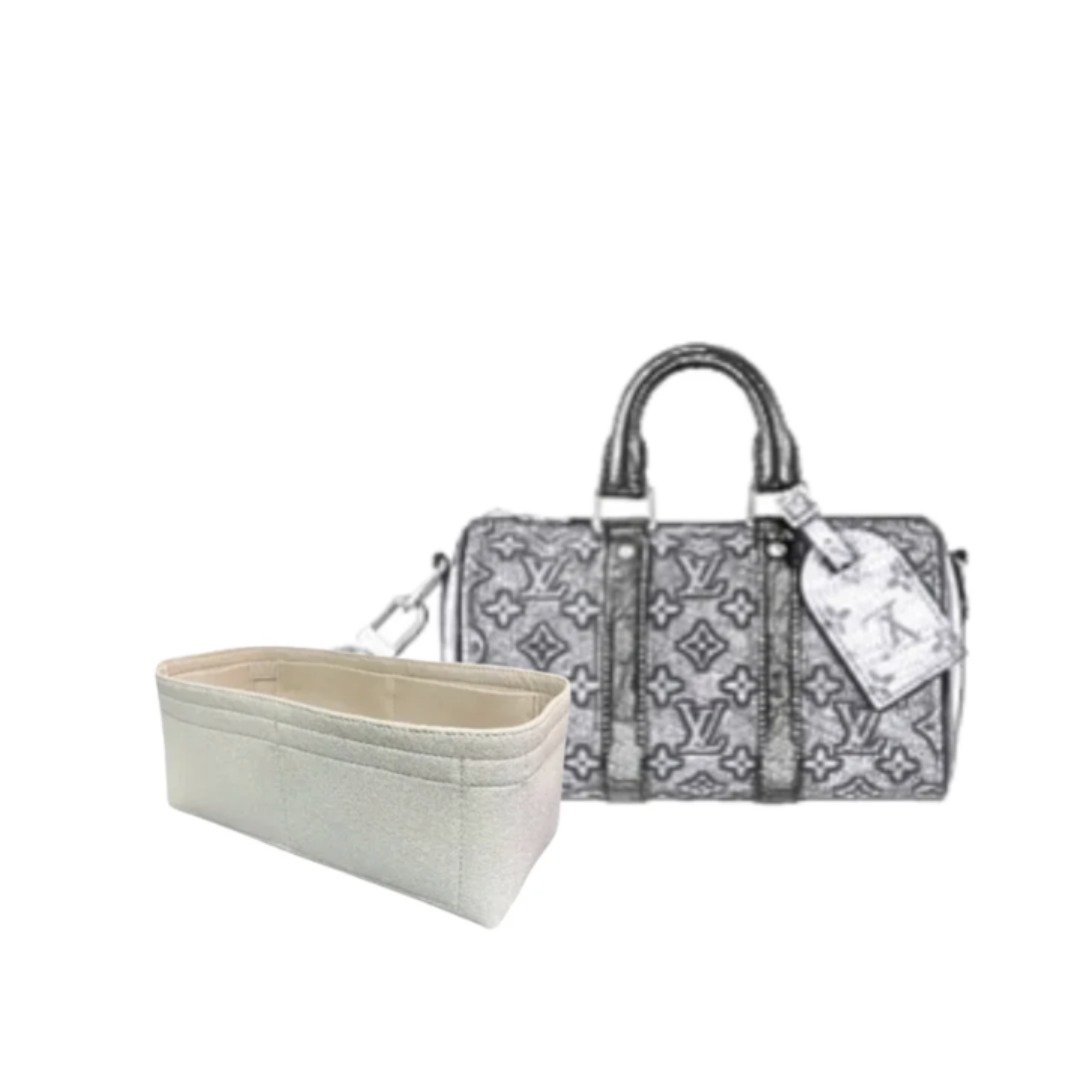 【香港制造|韩国绒布】手制内袋 - LV Keepall Bandoulière 25 - 化妆包/杂物包 - 其他材质 多色