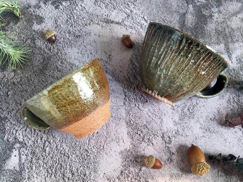 日日之器-斑点砖红双人对杯 - 其他杯子 - 陶 卡其色