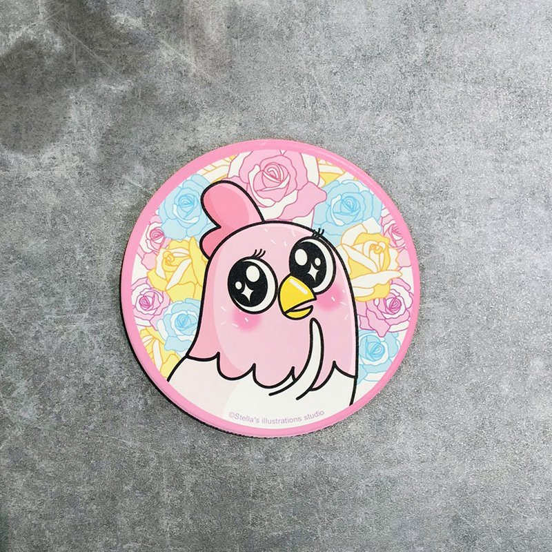 Funny Three Chickens 放3鸡 | 陶瓷吸水杯垫 - 美鸡款 - 杯垫 - 其他材质 