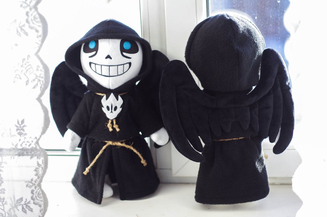 Reaper Sans Undertale AU Collectible Doll | Made to Order - 玩偶/公仔 - 聚酯纤维 黑色