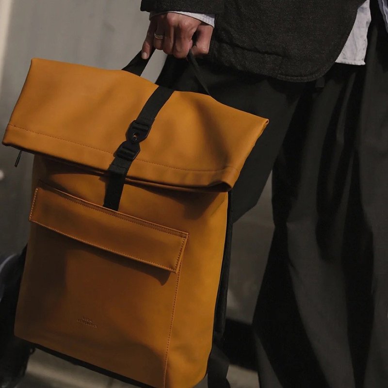 Jasper Medium Lotus系列后背包M (蜂蜜芥末黄) - 后背包/双肩包 - 环保材料 黄色