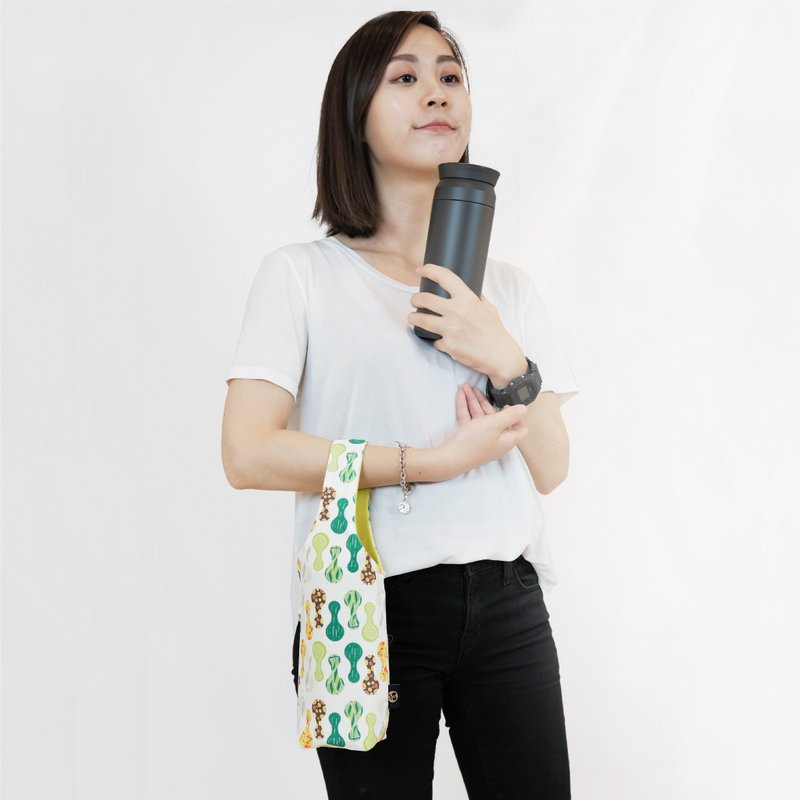 无塑生活夏日环保水壶提袋水壶套保温瓶套-腌菜 百果乐 文心兰 - 随行杯提袋/水壶袋 - 聚酯纤维 绿色