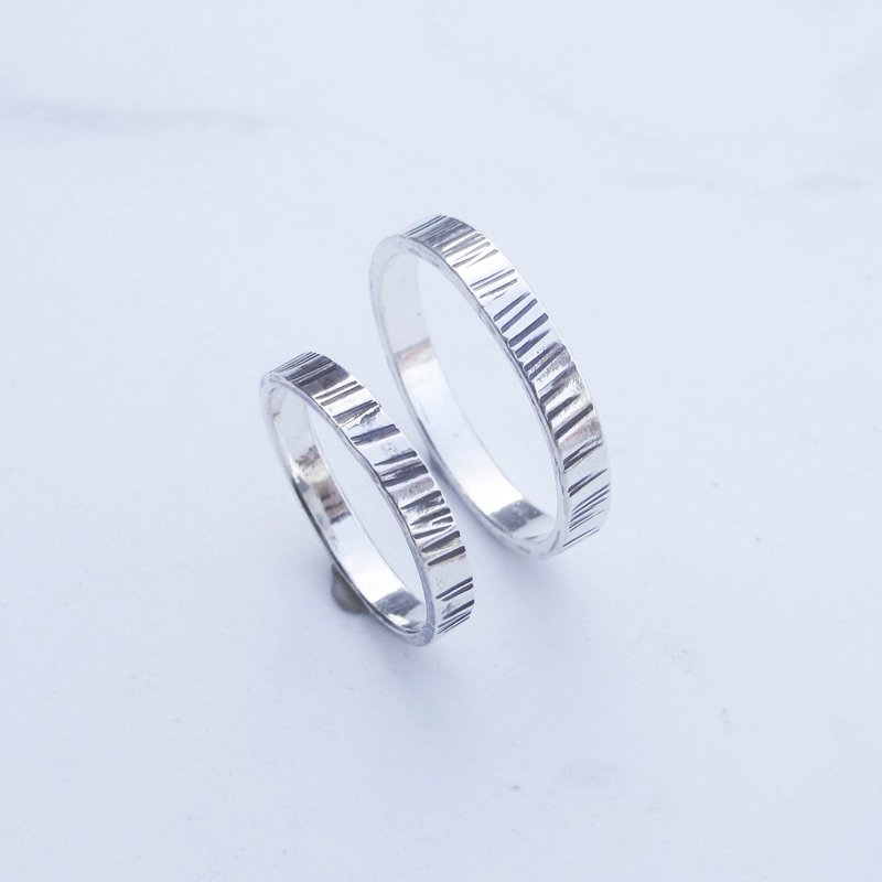 DIY手工银饰教学卷 | 文化币可 |直木纹 纯银情侣对戒 | 大员囡仔 - 金工/饰品 - 纯银 