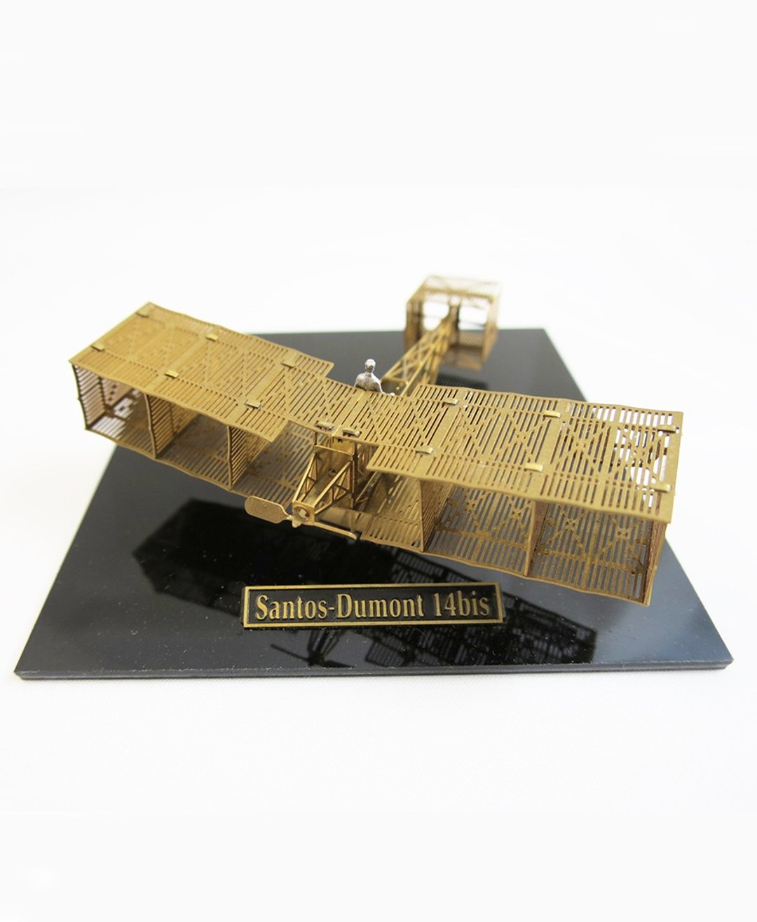 日本Aerobase金属蚀刻模型飞机Santos Dumont 14bit黄铜版(1/160) - 其他 - 其他金属 咖啡色