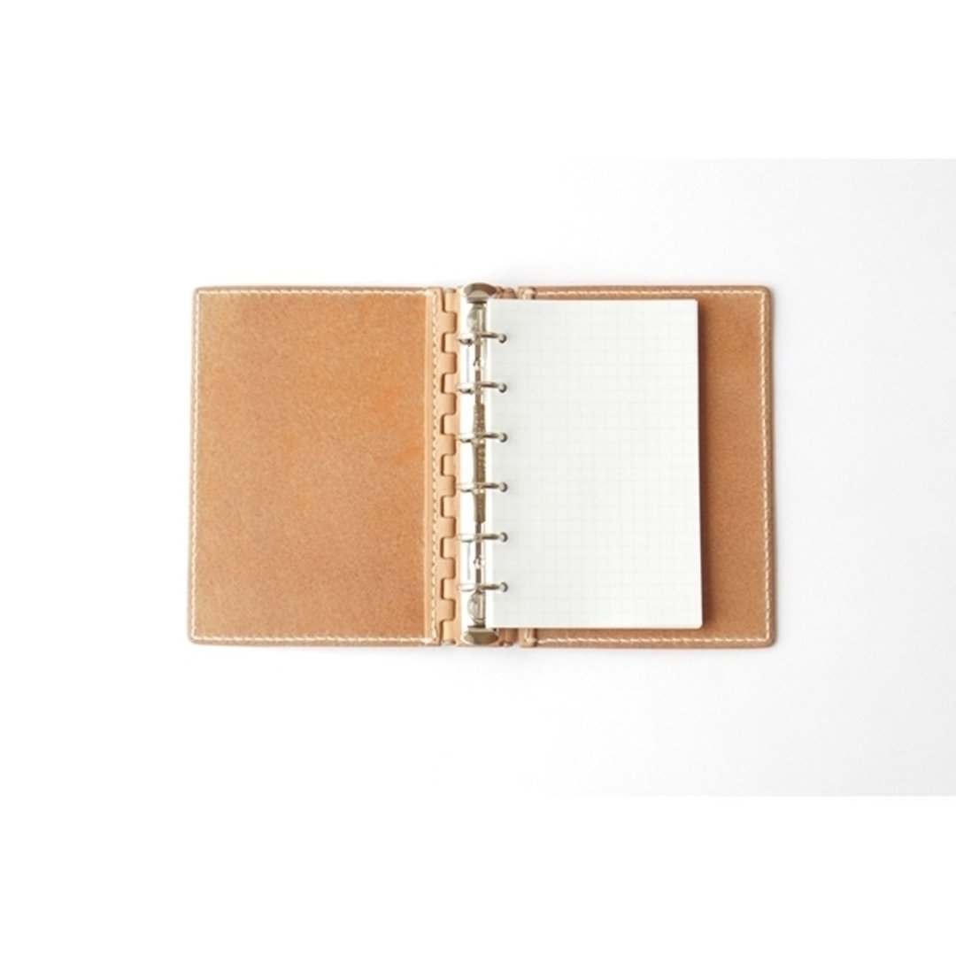 Pocket (Mini 6 穴) Organisers 皮革铰链系统手帐 Natural - 笔记本/手帐 - 真皮 