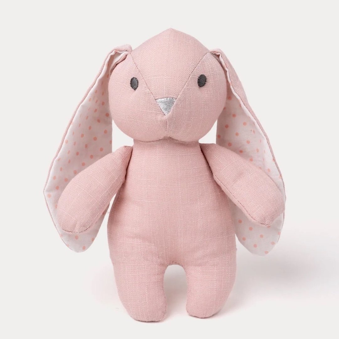 北欧 瑞典 Teddykompaniet Elina雾粉棉麻兔兔 新年礼物 交换礼物 - 玩偶/公仔 - 棉 
