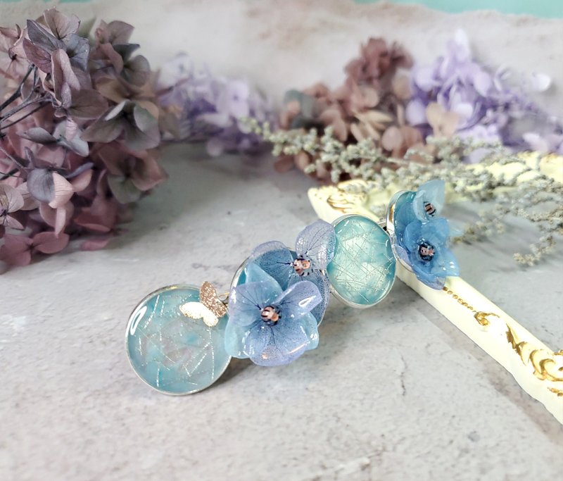 宝石之花 莱茵河系列永生花树脂弹簧夹 - 发饰 - 植物．花 多色