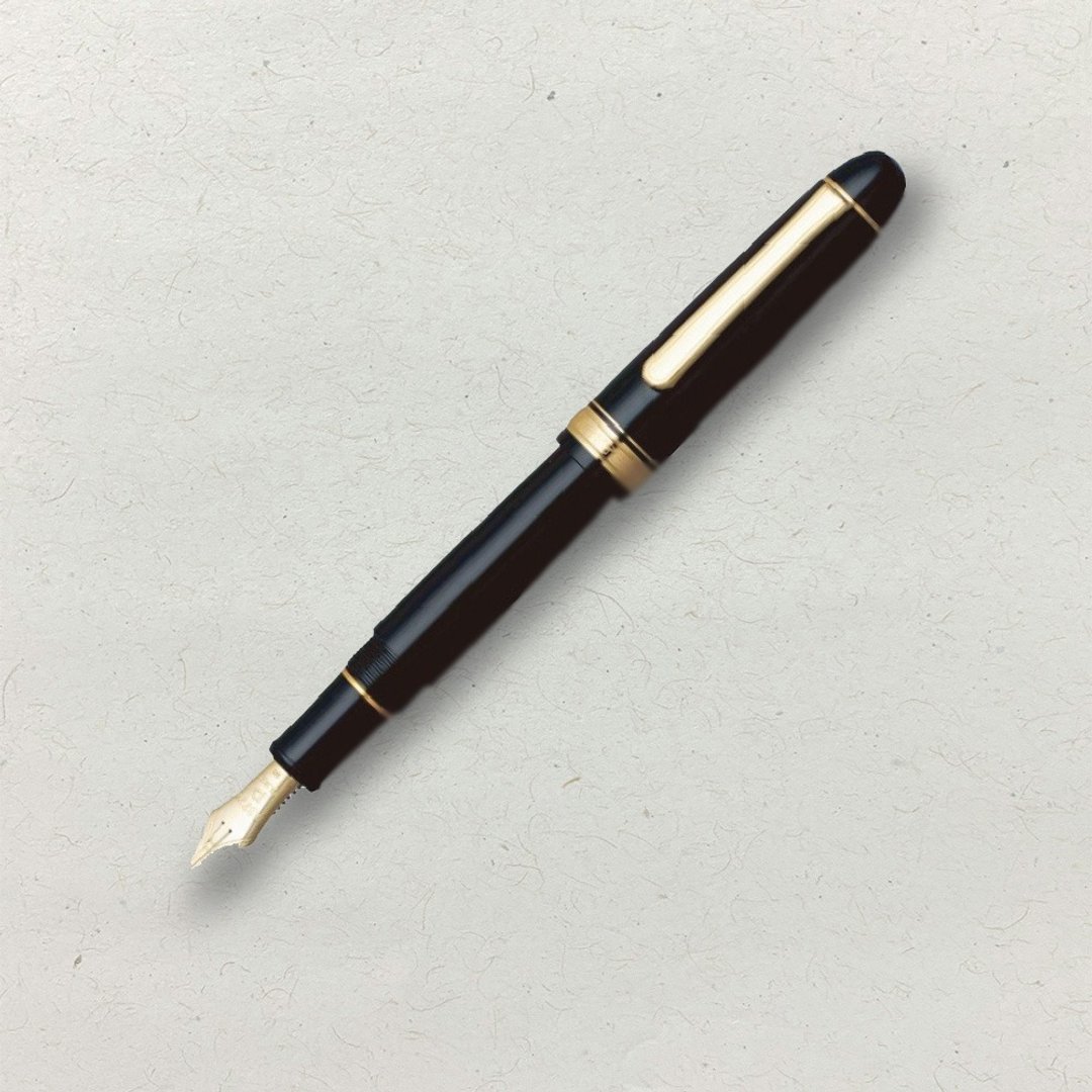 【PLATINUM】白金牌 乐谱笔 钢笔 14K PNBM-20000(原厂正货) - 钢笔 - 树脂 黑色