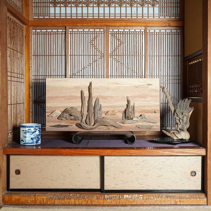 用浮木艺术将自然风光带入您的房间。浮木风景画。浮木艺术墙饰 17 - 墙贴/壁贴 - 木头 咖啡色