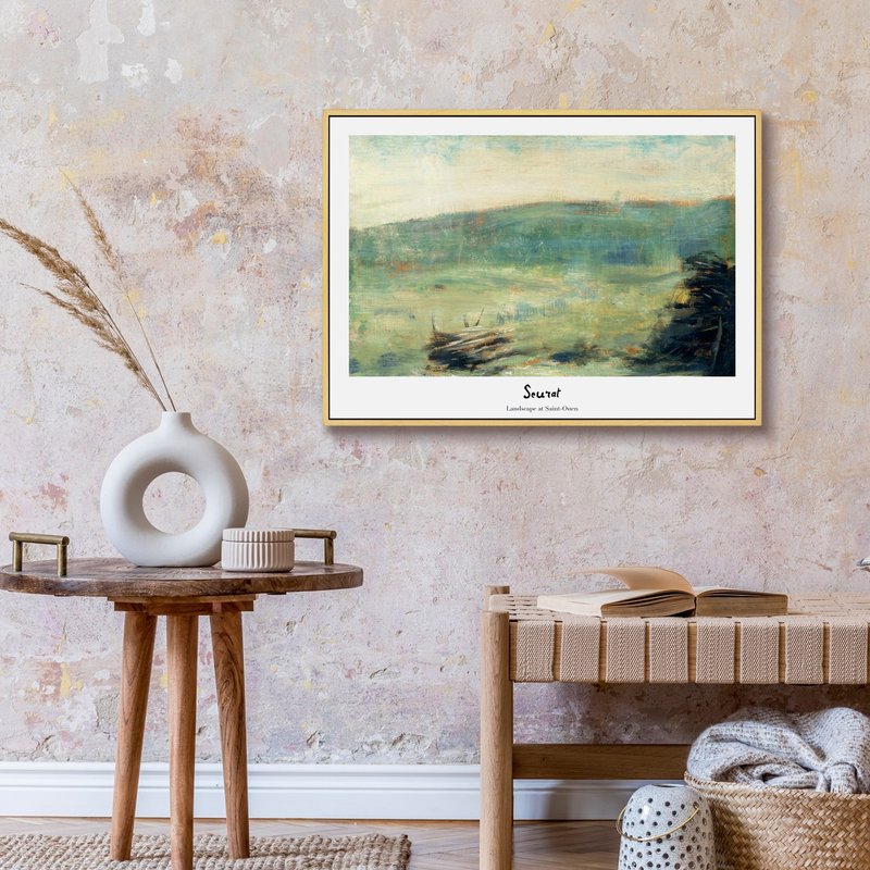乔治・秀拉_圣旺风景 - 乔治秀拉系列挂画/风景挂画/菠萝选画所 - 海报/装饰画/版画 - 其他材质 绿色