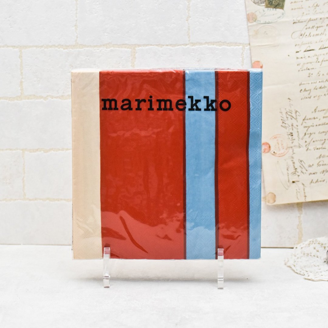 德国餐巾纸-marimekko联名款 蓝红条纹 - 餐垫/桌巾 - 纸 
