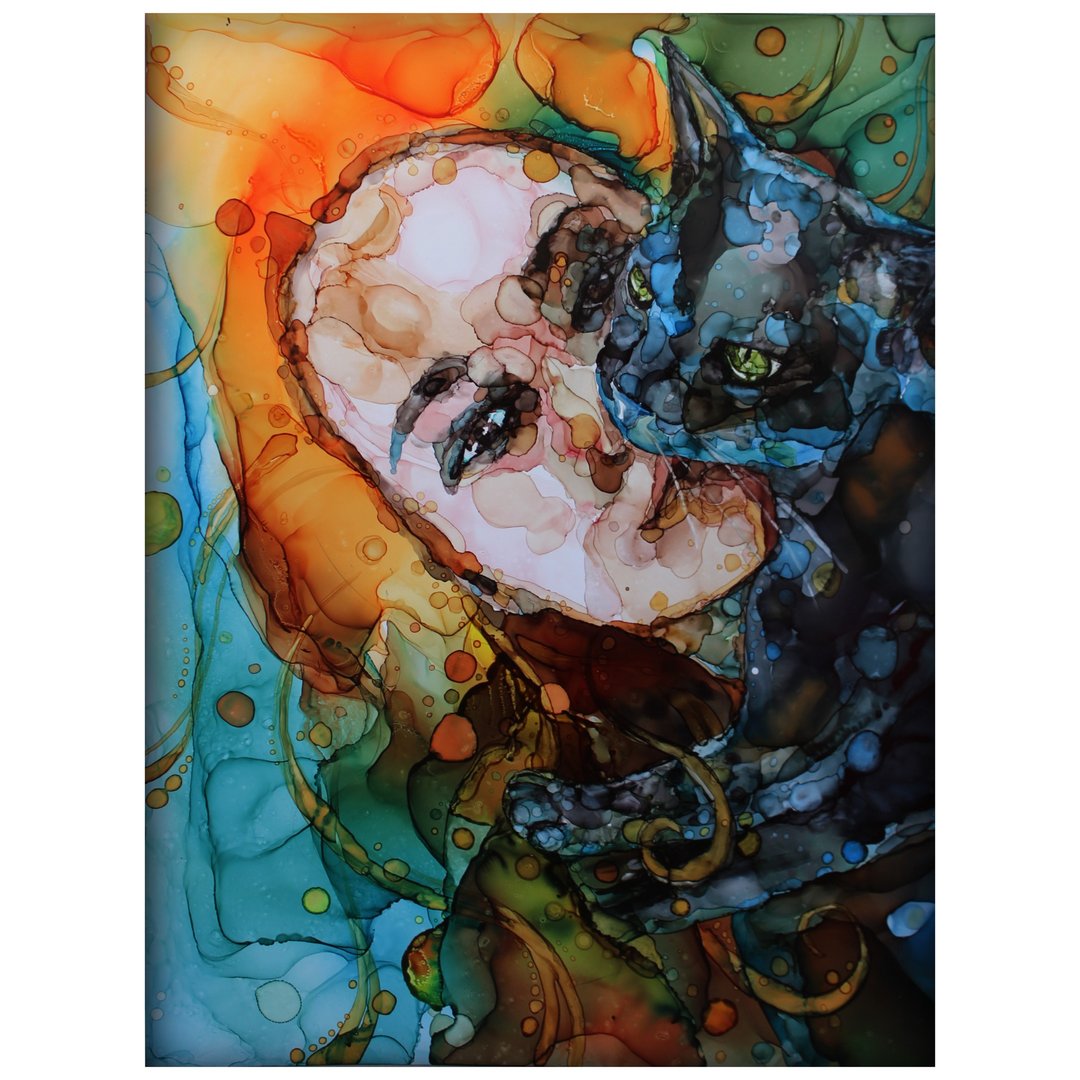 Portrait redheaded girl beautiful female portrait 40*30cm - 墙贴/壁贴 - 其他材质 