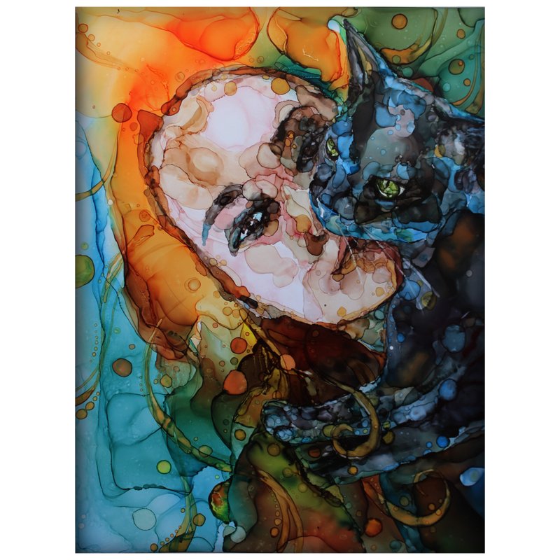 Portrait redheaded girl beautiful female portrait 40*30cm - 墙贴/壁贴 - 其他材质 