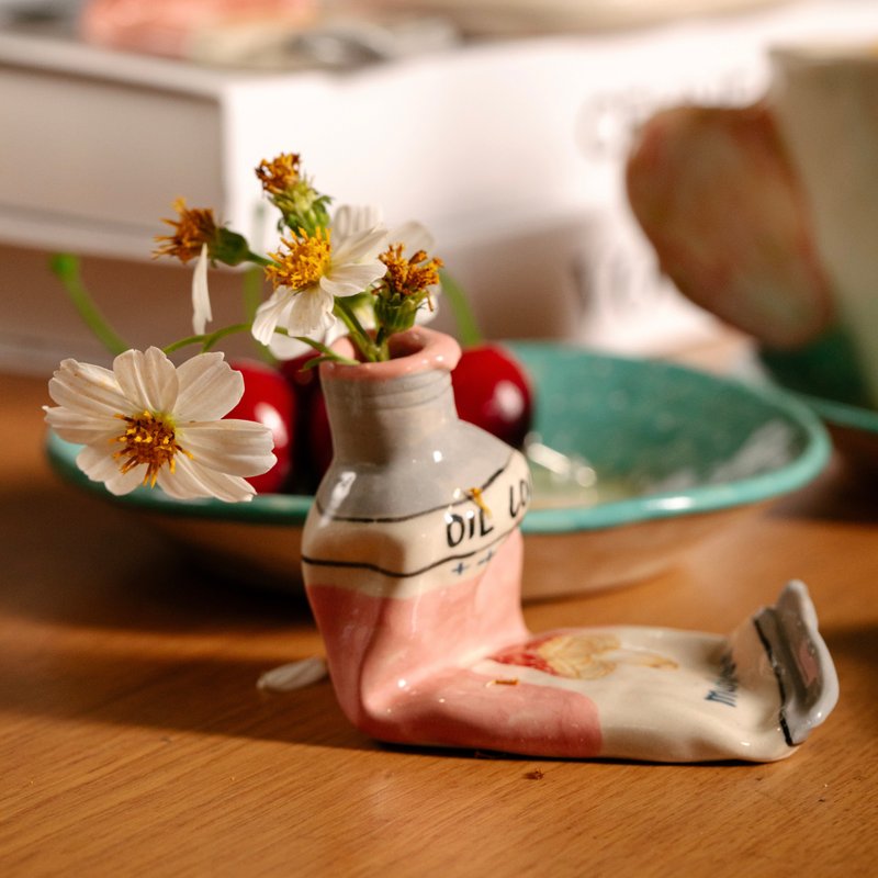 定制陶瓷彩色管花瓶原始尺寸 S - 花瓶/陶器 - 陶 多色