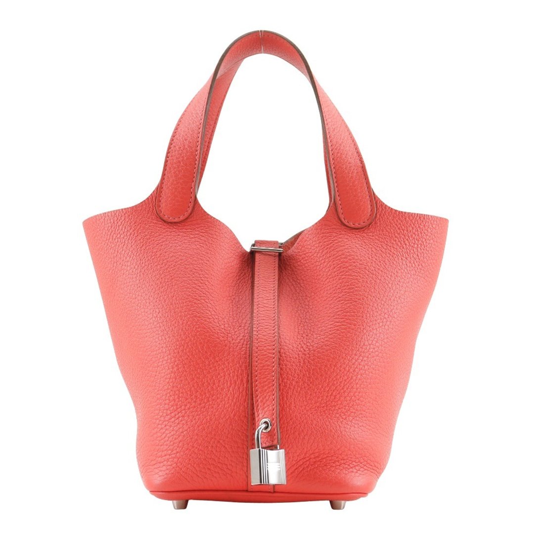 【日本直送】爱马仕 HERMES Picotin Lock 18 PM 手提包 Taurillon Clemence 牛皮 玫瑰红 / 银色 女仕【二手】 - 手提包/手提袋 - 真皮 粉红色