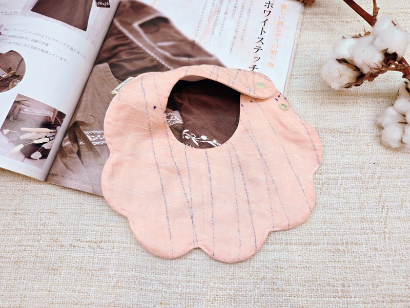 云朵六层纱围兜口水巾 - 围嘴/口水巾 - 棉．麻 橘色