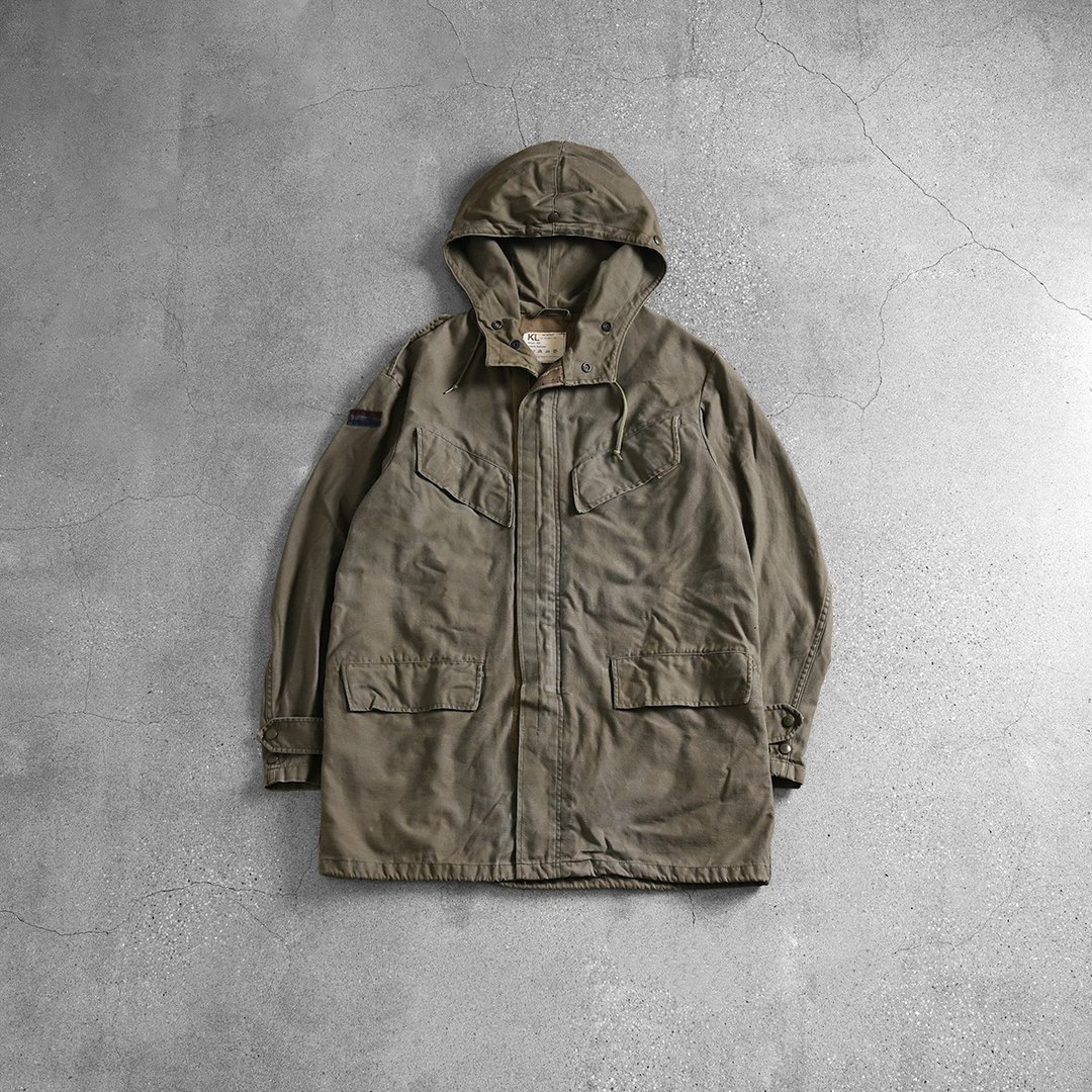 荷兰公发野战Parka / 古着军装、军装外套、古着外套、军装穿搭 - 男装外套 - 防水材质 绿色