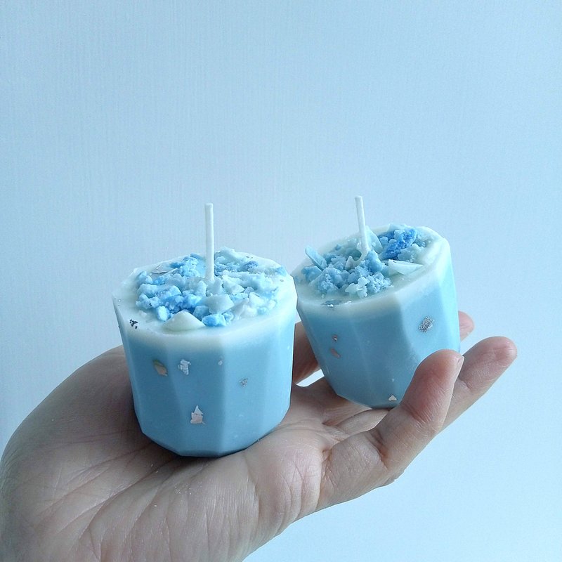 Stone 梦幻石头 | 天然精油 茴香 | 纯天然大豆香氛蜡烛 - 蜡烛/烛台 - 蜡 蓝色
