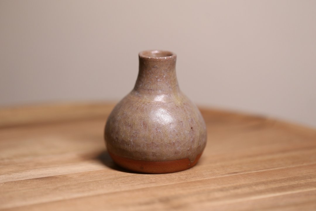 【 灰釉 】 玫瑰粉 微开片花器 - 花瓶/陶器 - 陶 