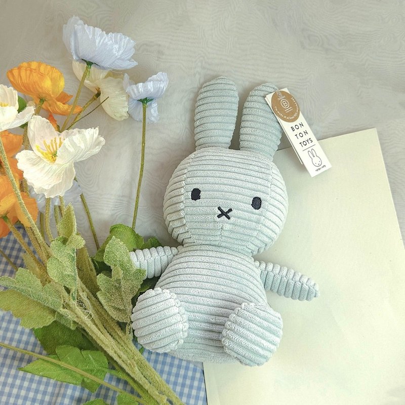 BON TON TOYS Miffy米菲兔ECO灯芯绒填充玩偶-柔玉绿 23cm - 玩偶/公仔 - 聚酯纤维 绿色