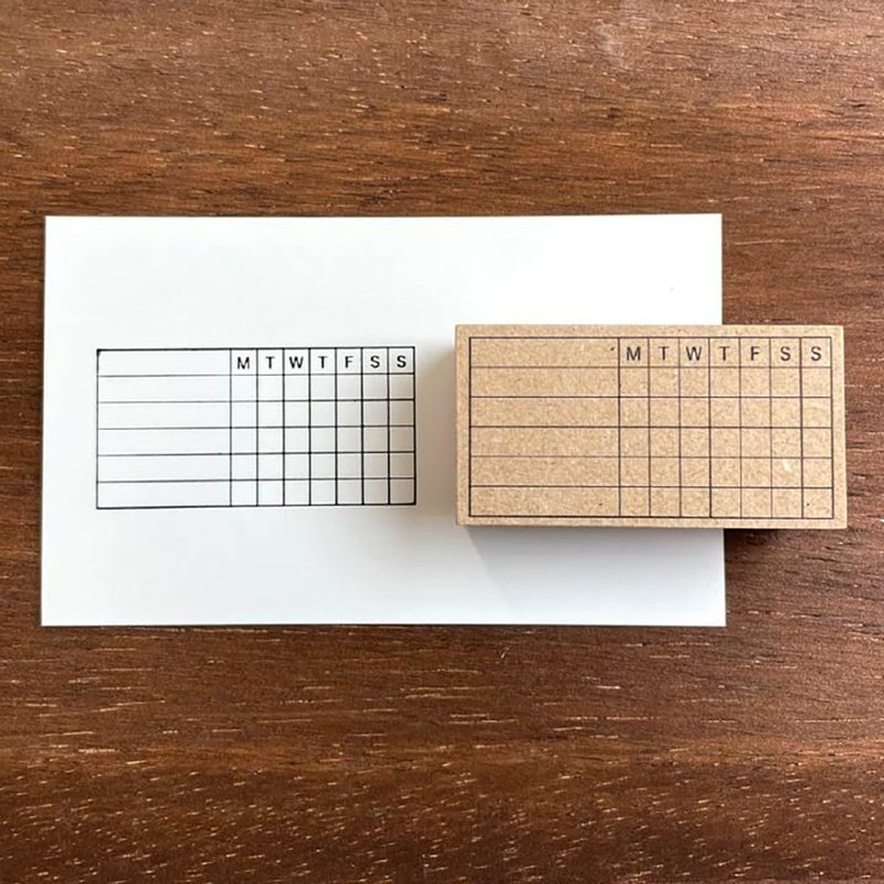 周间追踪S 英文版 手帐印章 橡胶印章 行事历 日记 日本制造 b-016 - 印章/印台 - 木头 