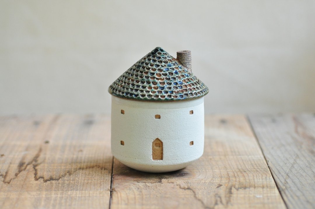 Teacup like a house / small / green - 茶具/茶杯 - 陶 绿色