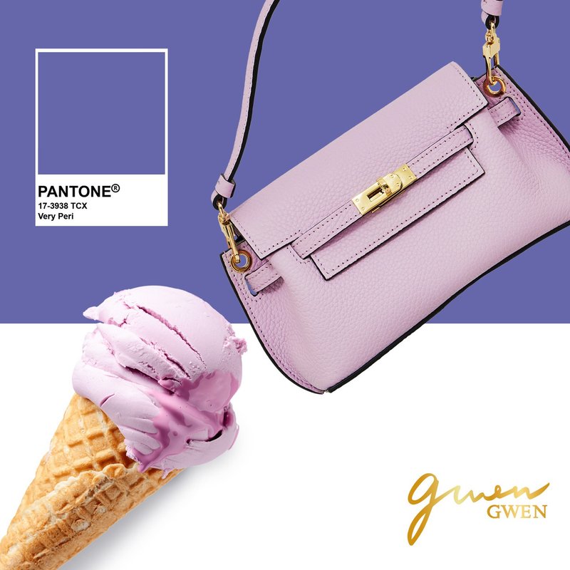 i CUTE时尚三用手工订制迷你提包 - 手提包/手提袋 - 真皮 紫色