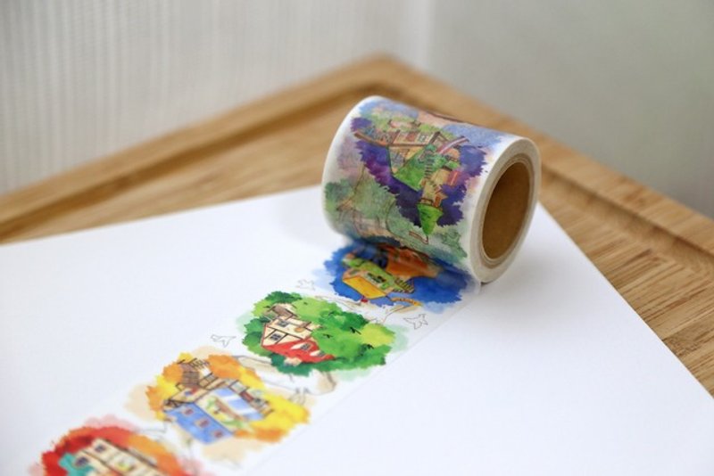 OURS 原创纸胶带 - 莳花弄草 Tree House by Koopa 库巴 - 纸胶带 - 纸 多色