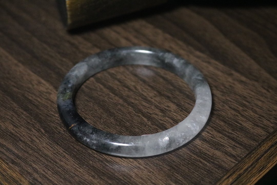 黑发晶手镯有天然水晶招财镯子礼盒装 - 手链/手环 - 水晶 黑色