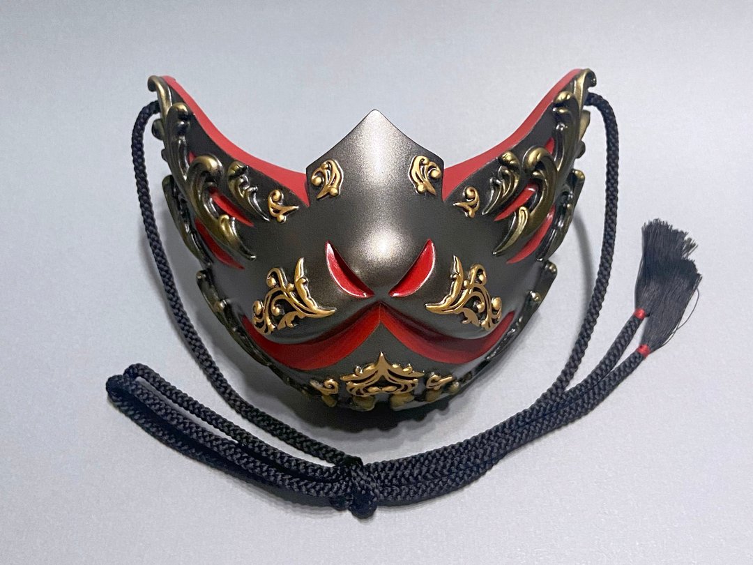狐狸面具半秒哥德版，金属红 - 口罩 - 塑料 红色