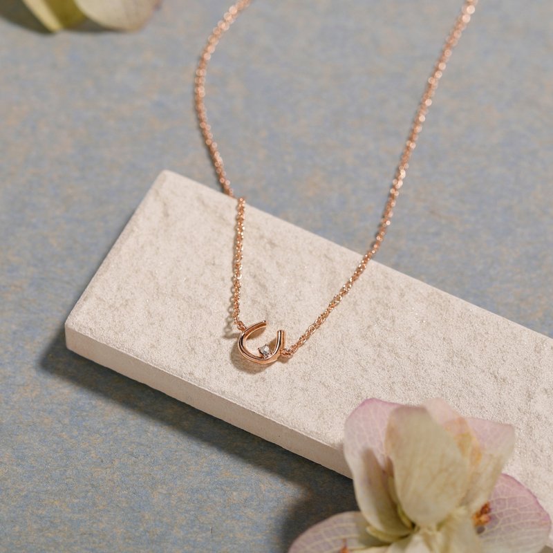 马蹄石手链 PG 无镍手链 幸运图案马蹄手链粉红金 - 手链/手环 - 其他金属 粉红色