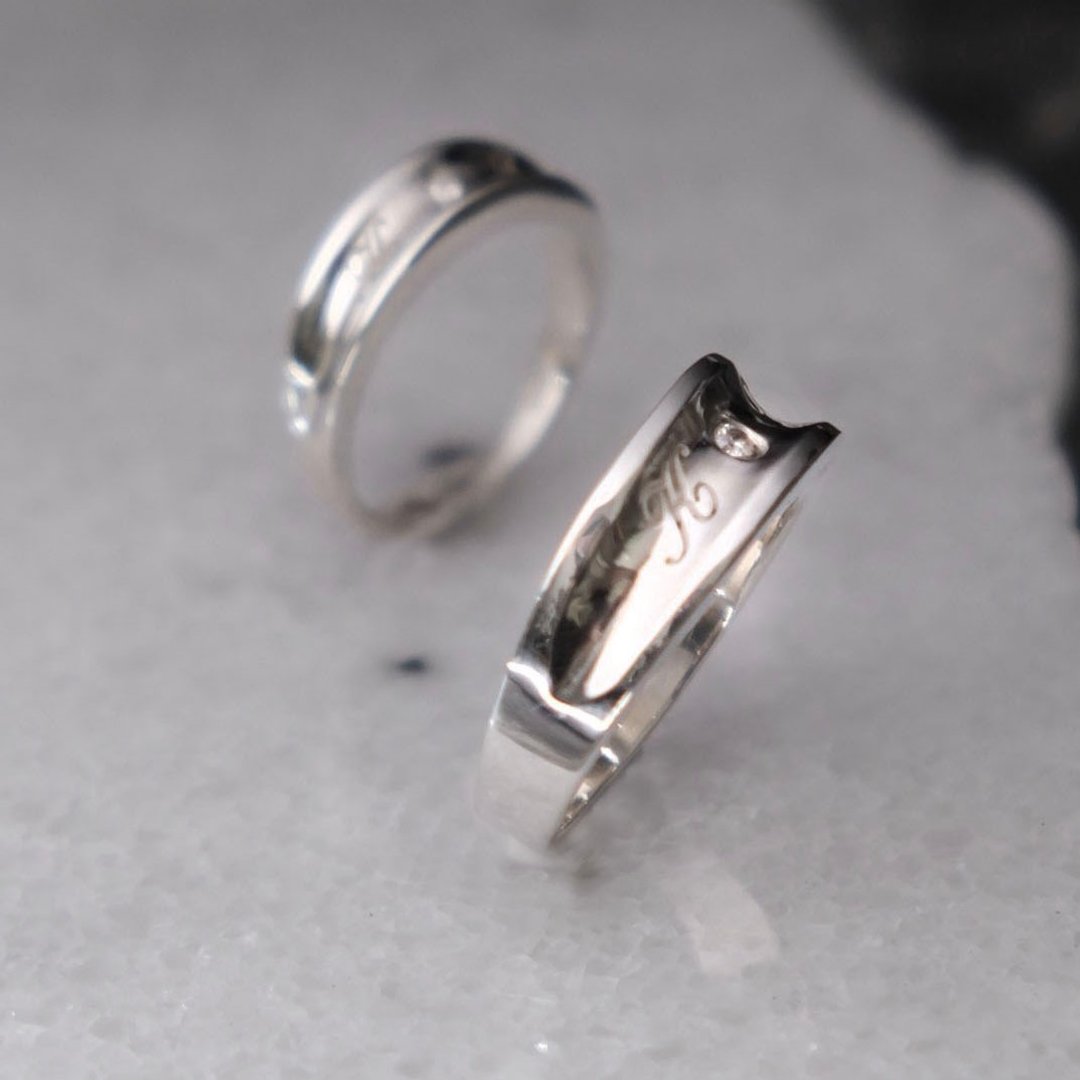 璀璨之语对戒 - 对戒 - 纯银 银色