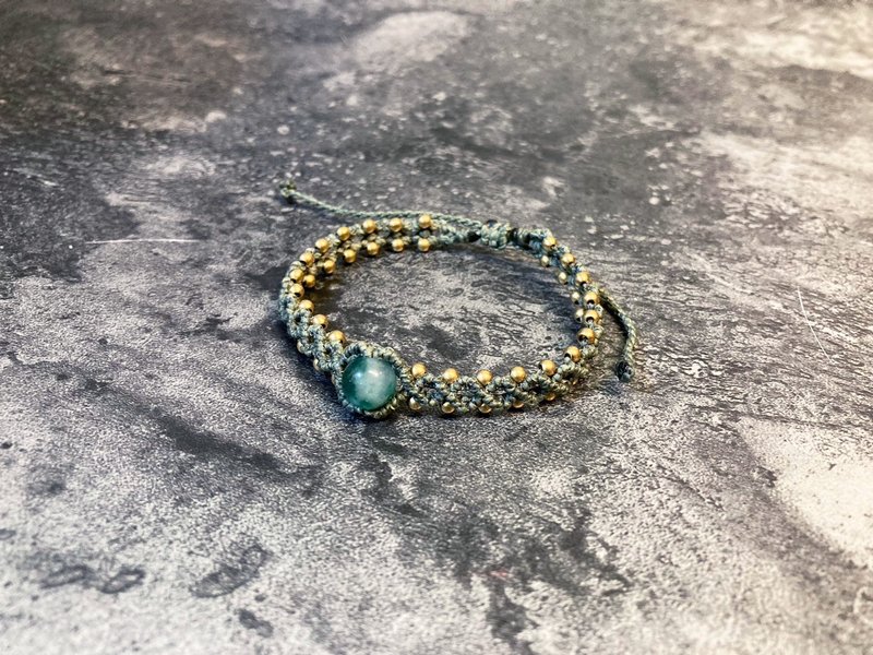 【憧憬】巴西蜡线 编织手环 - 手链/手环 - 玉石 多色