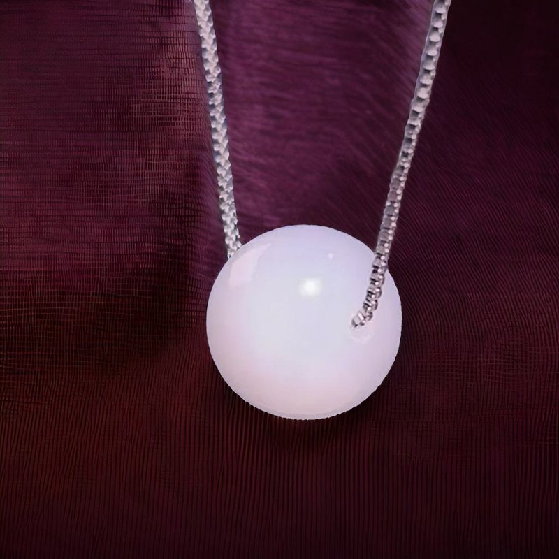 【圆满】紫罗兰翡翠圆珠项链 | 天然缅甸玉A货翡翠 | 送礼 - 项链 - 玉石 紫色