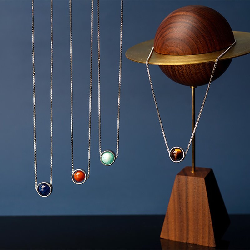 星球守护12星座项链 未时s925纯银可调节锁骨链简约自制女士礼物 - 项链 - 其他金属 