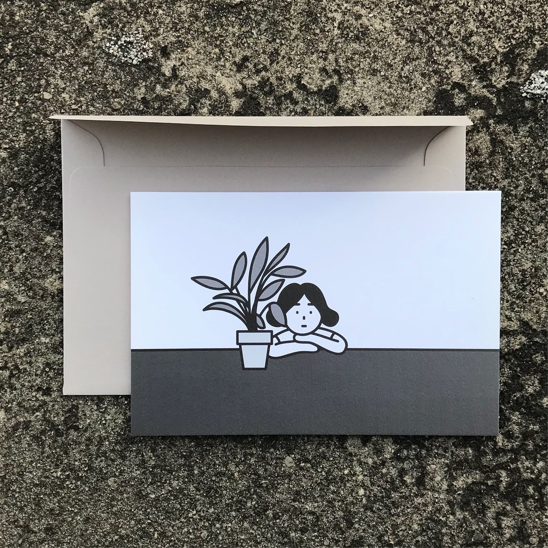 greeting card | ordinary day (2EA) - 卡片/明信片 - 纸 灰色