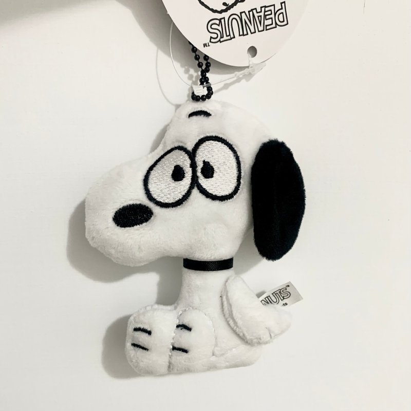 Woodstock snoopy 2D扁吊饰 史努比 小黄鸟 钥匙圈吊饰 - 吊饰 - 聚酯纤维 白色