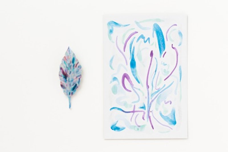 Brooch [with drawing card] - 胸针 - 其他金属 